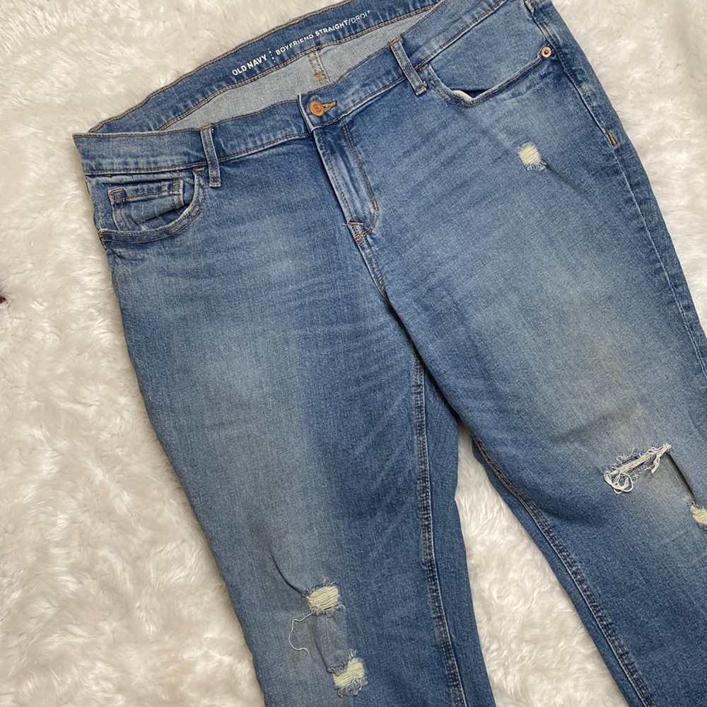 Boyfriend straight leg petite jeans